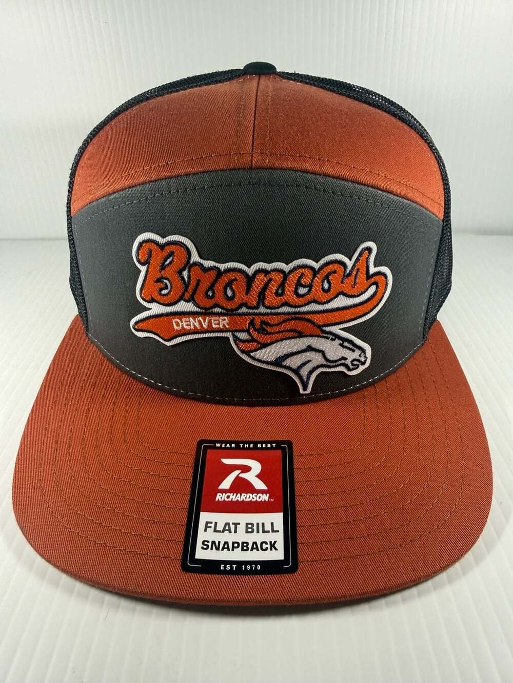 Richardson 168 Denver Broncos 7-Panel Trucker Snapback Hat OSFM